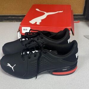 Puma Men's Black and Red Sports Sneakers